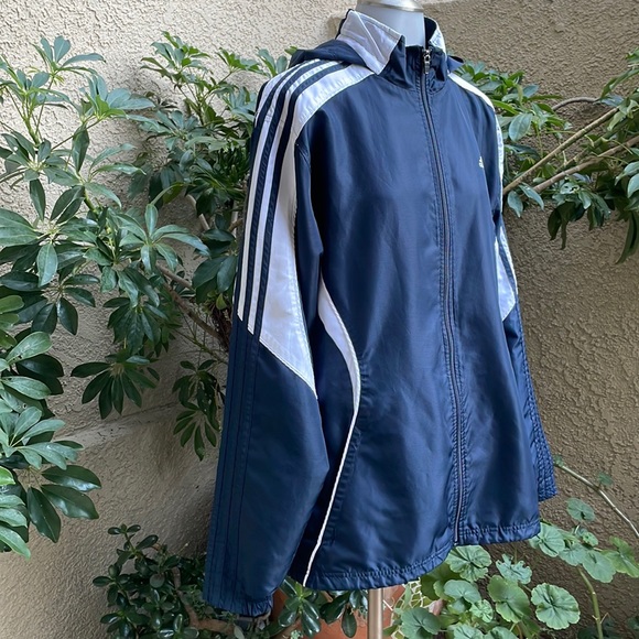 Vintage navy blue/white Adidas sports jacket - Picture 7 of 13